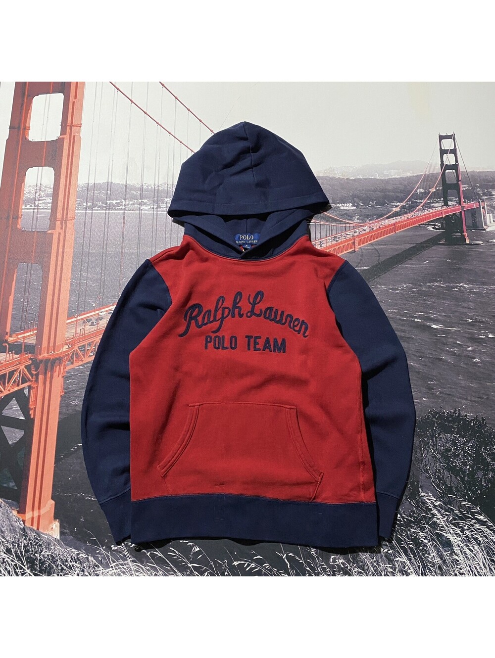 Polo Ralph Lauren Hoodie Sweatshirt Kids Boys Youth Medium 10-12 Color Block .